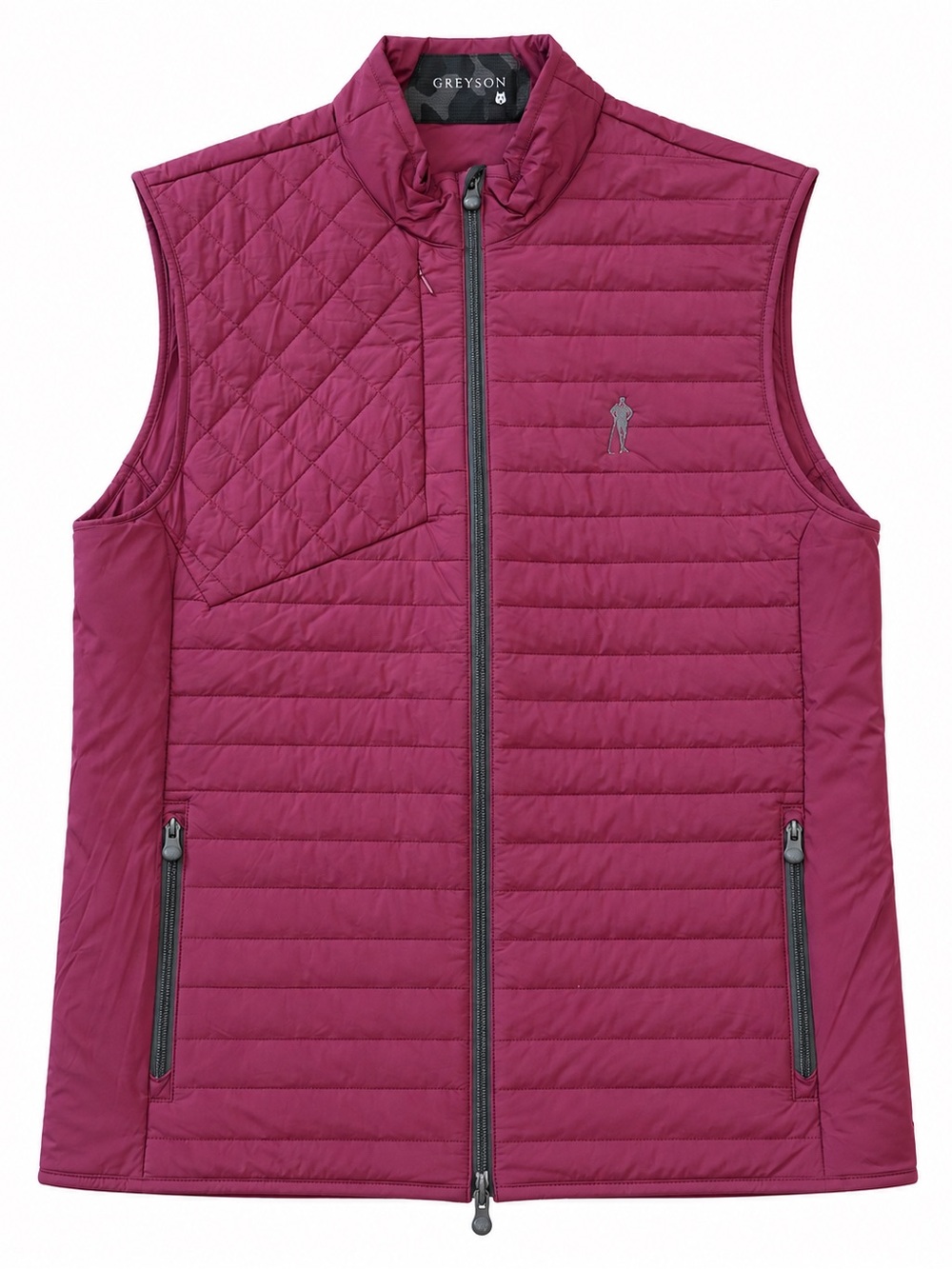 Greyson Men’s Quilted Wine Red Sleeveless Puffer Vest